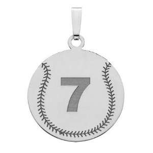  Custom Baseball Pendant W/ Number Jewelry