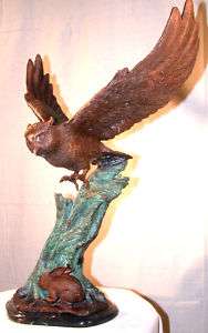 Cast Bronze Flying Eagle Statue  