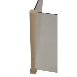 Deck Post Aluminum 36 High Rounded Corner Post for 3/8 Glass Railing 