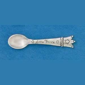  Lead Free Pewter Little Prince Crown Baby Spoon