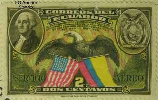 Ecuador 150 Year USA Commemorative 2 Centavos Stamp  