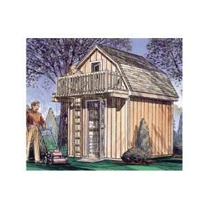  Shed with Playhouse Loft Plan (Woodworking Plan)