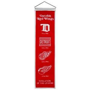   Streak Detroit Red Wings Logo Heritage Banner