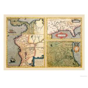   Maps Giclee Poster Print by Abraham Ortelius, 32x24