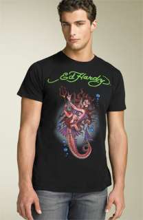 Ed Hardy Devil Mermaid Screenprint T Shirt  