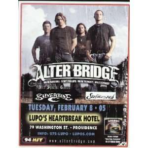  Alter Bridge Original Concert Flyer Providence Lupos