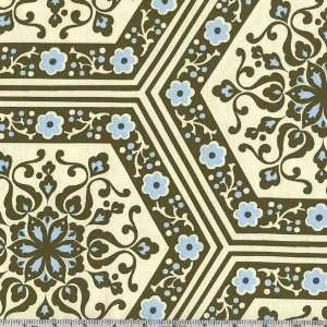  Amy Butler Nigella Starflower Tiles Spinach Fabric By The Yard amy 