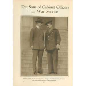 1918 Print William G McAdoo & Son Robert McAdoo 