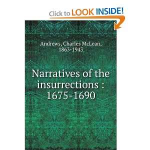   insurrections  1675 1690 Charles McLean, 1863 1943 Andrews Books