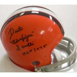 Dante Lavelli Signed Mini Helmet   Gluefingers HOF 2bar  