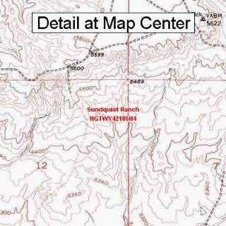  USGS Topographic Quadrangle Map   Sundquist Ranch, Wyoming 