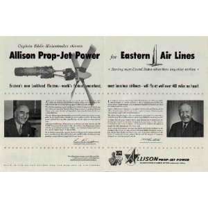 Captain Eddie Rickenbacker chooses Allison Prop Jet Power for Eastern 