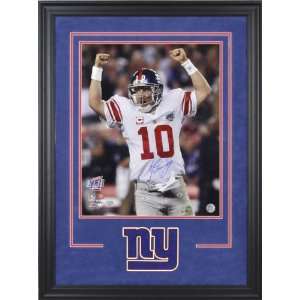 Eli Manning New York Giants SB XLII Framed Autographed 16x20 