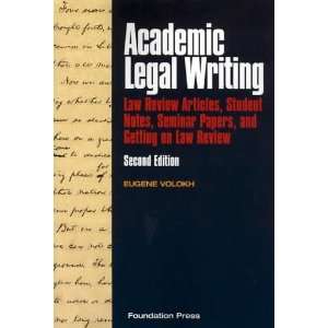   Papers, and Getting on Law Revie [Paperback] Eugene Volokh Books