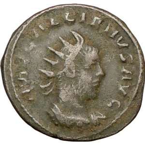  GALLIENUS 256AD Authentic Ancient Roman Coin VICTORY RARE 