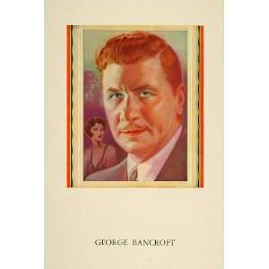 1930 Print George Bancroft Paramount Movie Film Star   Original Print
