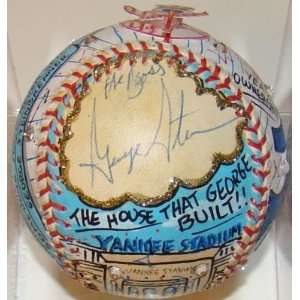  Signed George Steinbrenner Baseball   with The Boss 