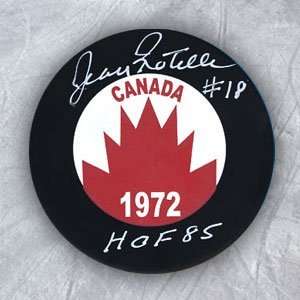JEAN RATELLE 1972 Team Canada SIGNED Hockey PUCK