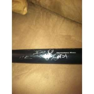   York Yankees Autographed Rawlings Baseball Black Bat 