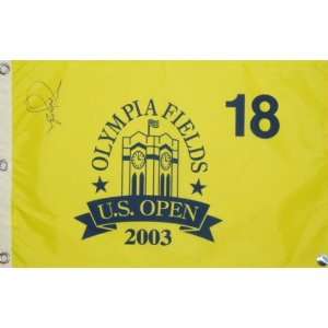  Jim Furyk Signed 2003 Olympia Fields US Open Pin Flag 