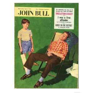 John Bull, Sleep Cricket Games Fathers and Sons Magazine, UK, 1950 