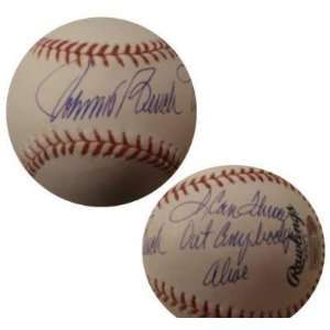  Johnny Bench Autographed Ball   Inscribed IRONCLAD 