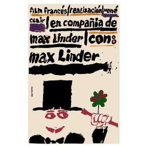 11x 14 Poster.  En compañia de Max Linder  French Movie poster 