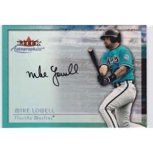 MIKE LOWELL 2000 FLEER AUTOGRAPHICS AUTO BV$10