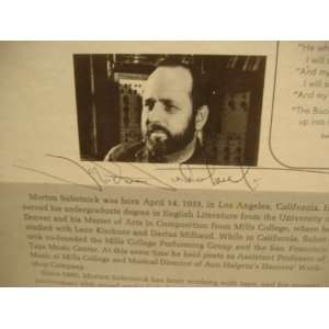  Subotnick, Morton LP Signed Autograph The Wild Bull 