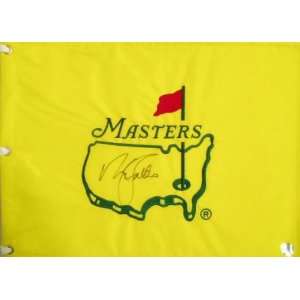 Nick Faldo Autographed Masters Golf Pin Flag