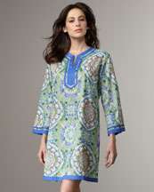 Oscar de la Renta Long Double Face Terry Robe   