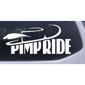 Pimp Ride Funny Car Window Wall Laptop Decal Sticker    White 40in X 