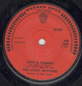 EVERLY BROTHERS love is strange 7 b/w man with money (wb5649) uk 