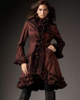 Ruffled Stand Collar Jacket  