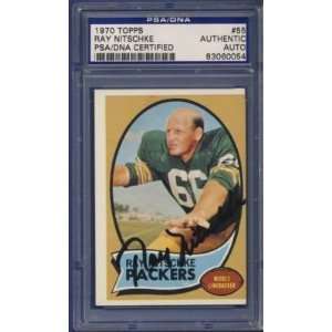  1970 Topps Ray Nitschke #55 Signed Card PSA/DNA 