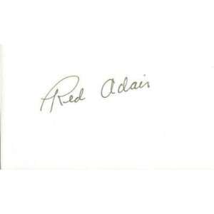  Red Adair Oil Well Firefighter Hand Signed Index Card 