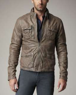 Leather Zip Jacket  