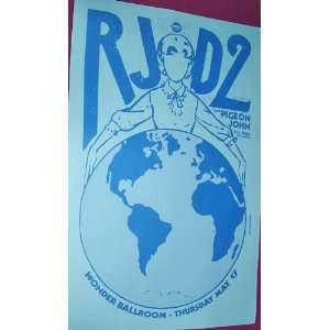  RJD2 poster   Blu Concert Flyer   Colossus Tour