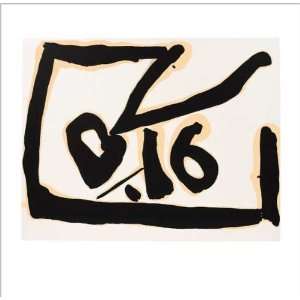  Signs On A White Field, 1981 by Robert Motherwell. Size 33 