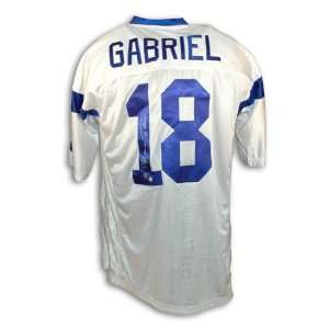 Roman Gabriel Autographed/Hand Signed Los Angeles Rams Throwback 