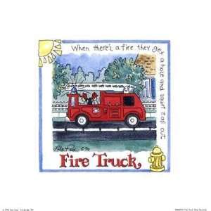  Fire Truck Lila Rose Kennedy. 8.00 inches by 8.00 inches 