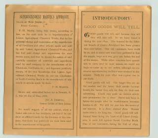1892 CATALOG LISTERS CHEMICAL WORKS  Listers FERTILIZER  