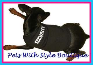 Ribbed Dog Tank Shirt SECURITY Pet Apparel 90% Cotton 10% Spandex Made 