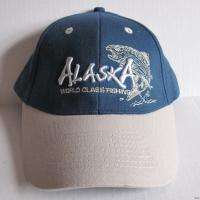 New Alaska Fish Fishing Salmon Hat Ball Cap World Class  