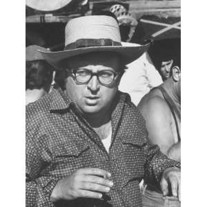 Director Sergio Leone on Location in Almeria, Spain Filming Once Upon 