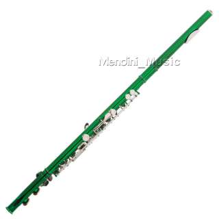 NEW MENDINI GREEN STUDENT C FLUTE w/Everything You Need  