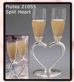 Jointed Heart Wedding Toasting Flutes Champagne Glasses  