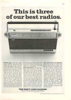 1966 Sony 12 Transistor AM/FM Radio   Old Ad  