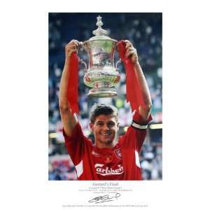  Steven Gerrard Liverpool   Final FA Cup   Autographed 