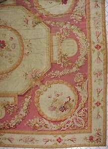 19x22 SIGNED CD ANTIQUE FRENCH AUBUSSON RUG CARPET  